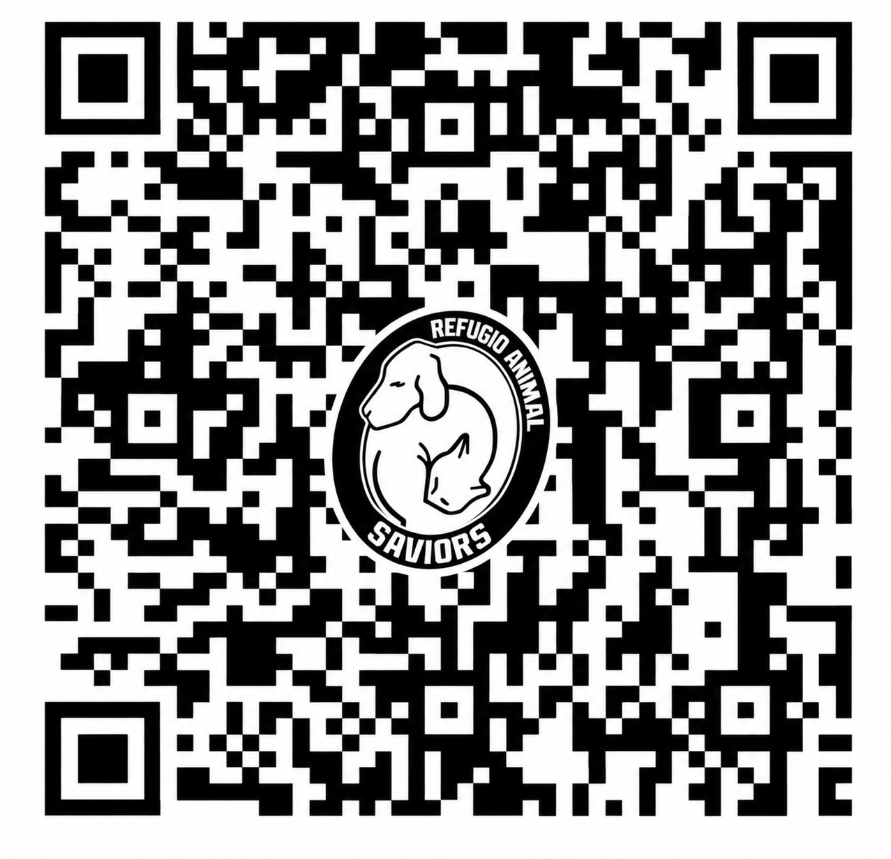 Código QR de apoyo a Refugio Animal Saviors